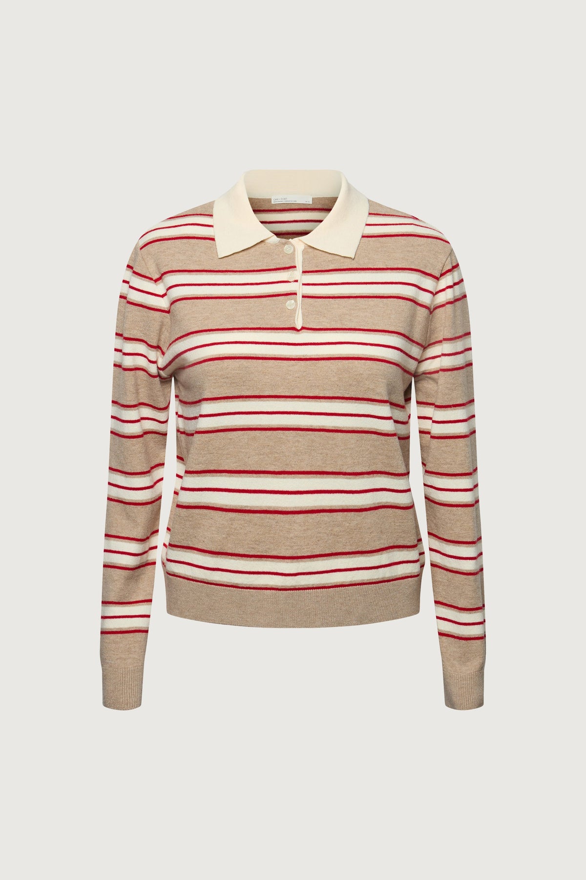 CLASSIC FIT STRIPED POLO SWEATER