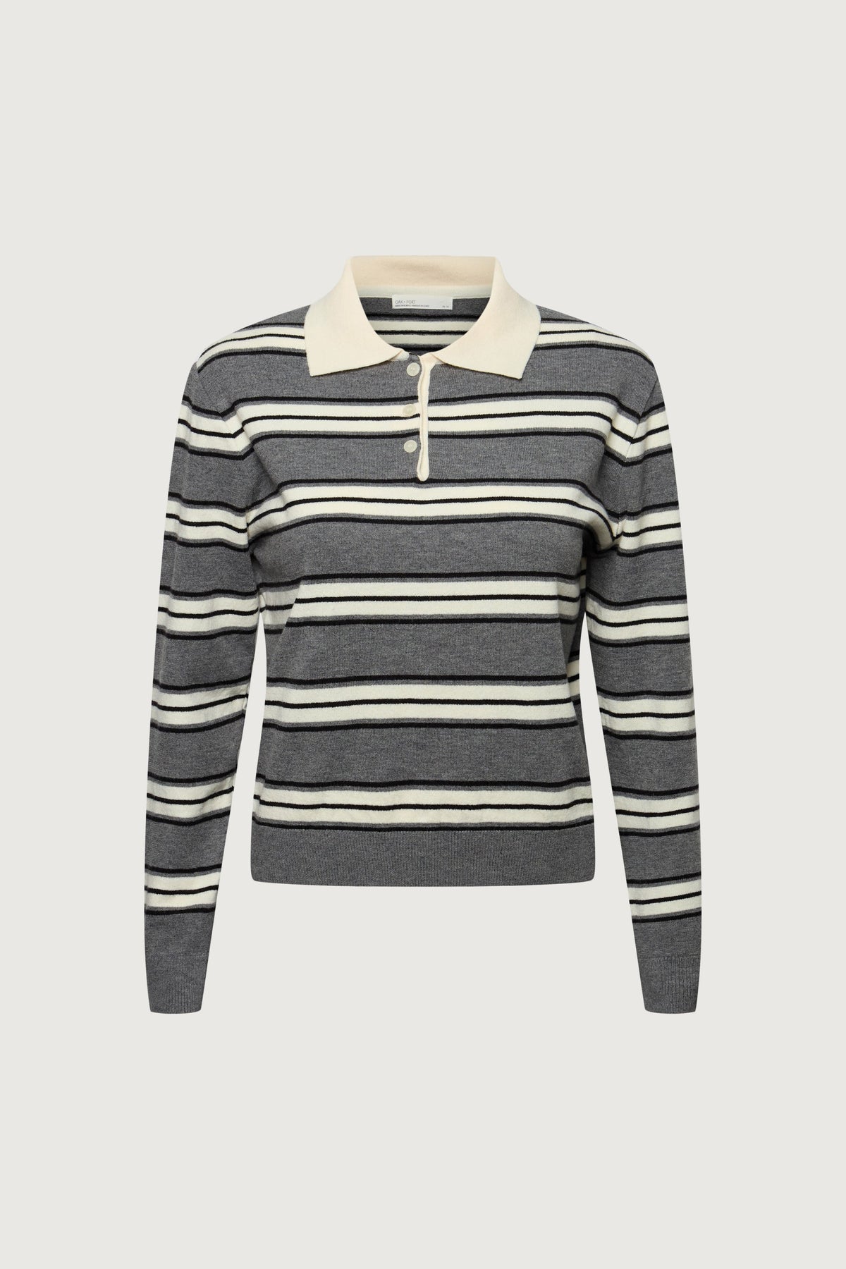 CLASSIC FIT STRIPED POLO SWEATER