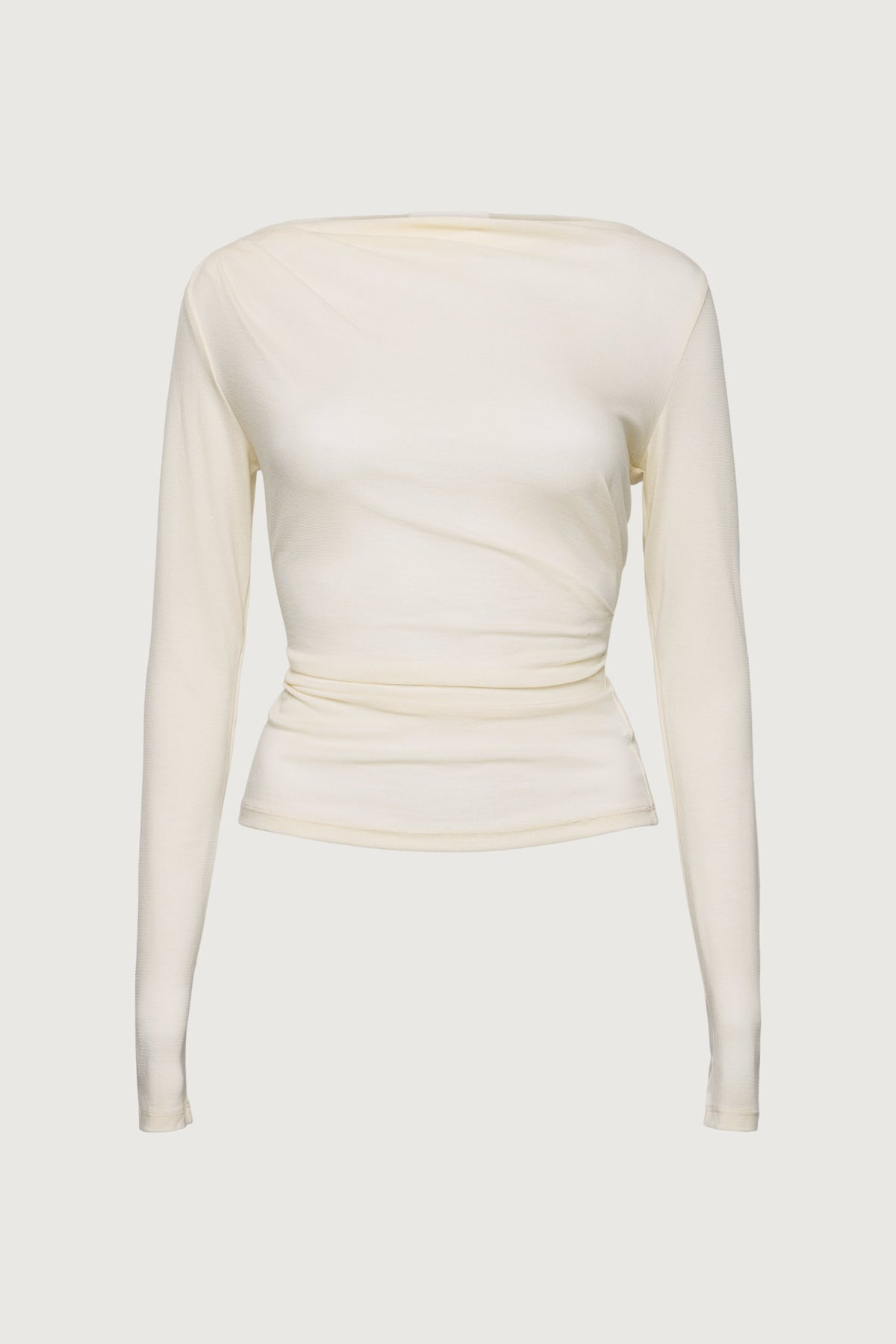 RUCHED LONG SLEEVE TOP