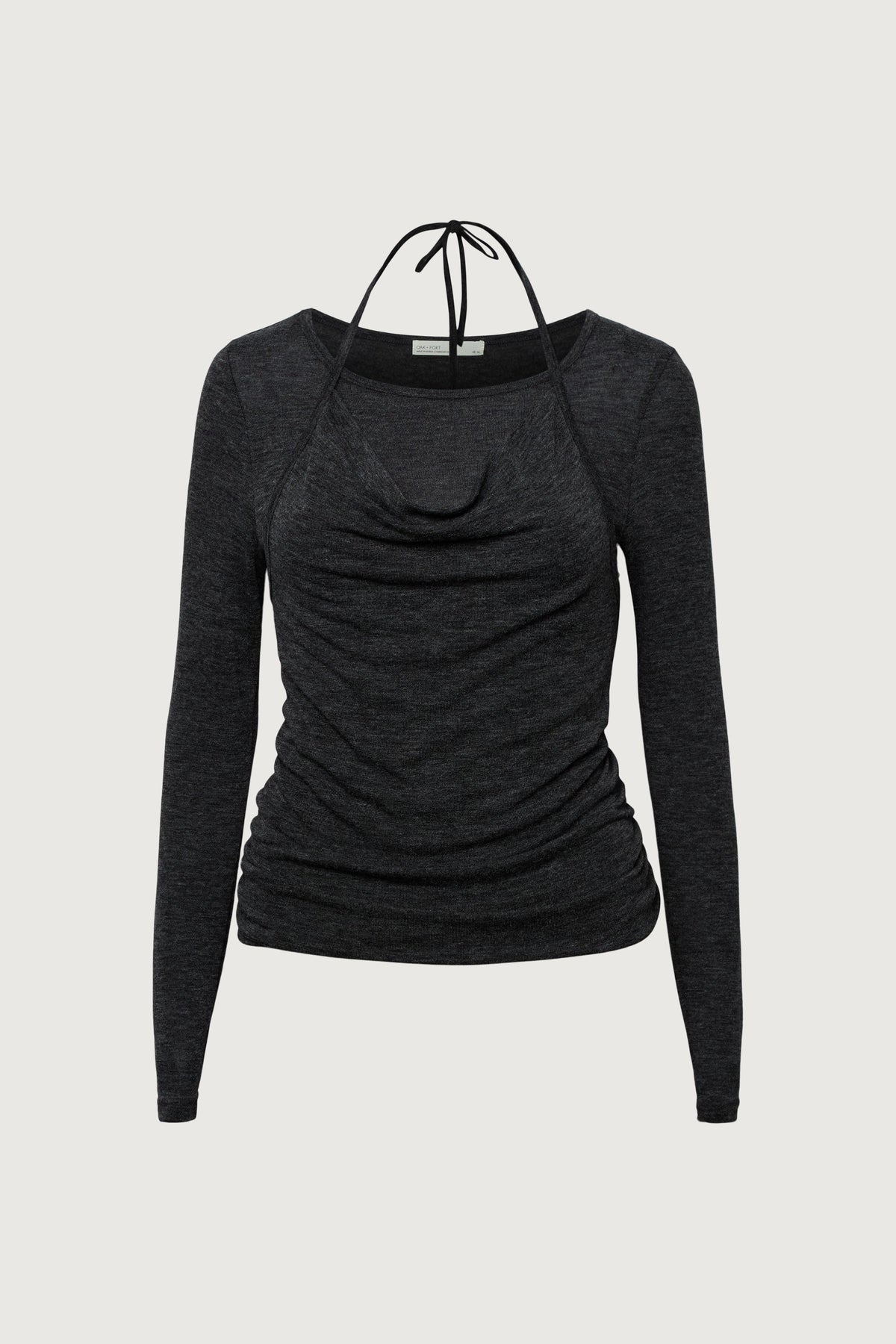 HEATHERED OVERLAY TOP
