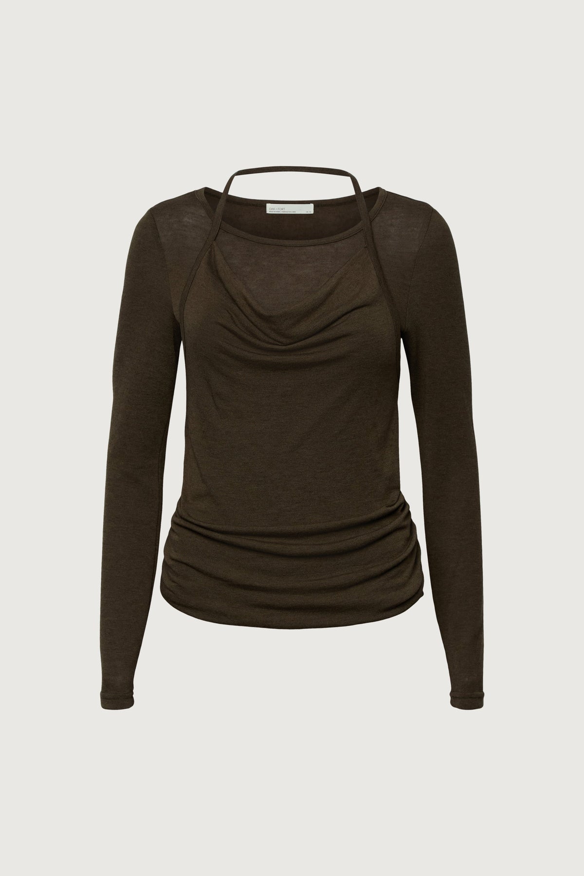 HEATHERED OVERLAY TOP