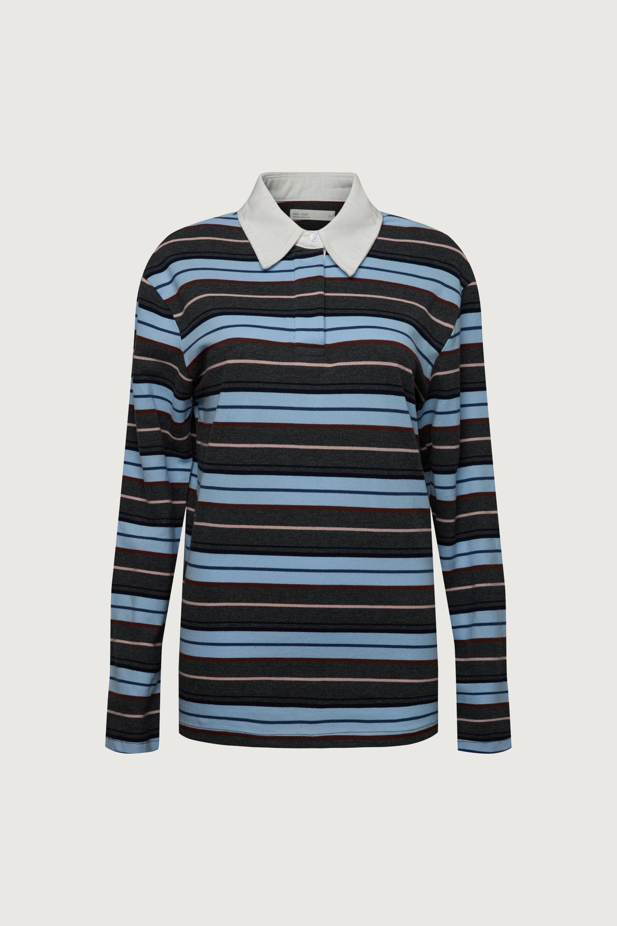 COLLARED CONTRAST STRIPE POLO SHIRT