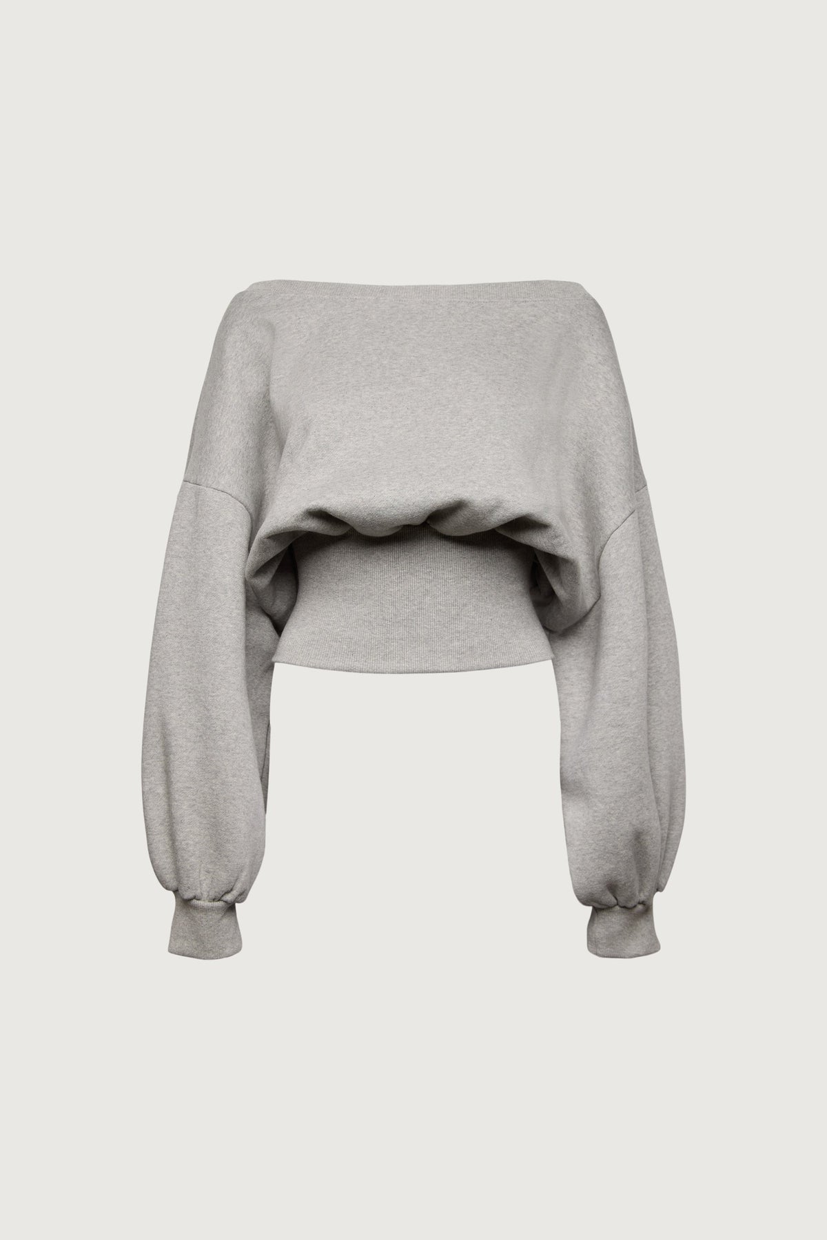 SWEATSHIRT WITH ZIP-BACK WAIST