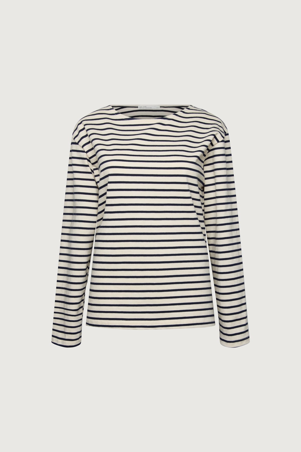 RELAXED STRIPED BOAT NECK TOP