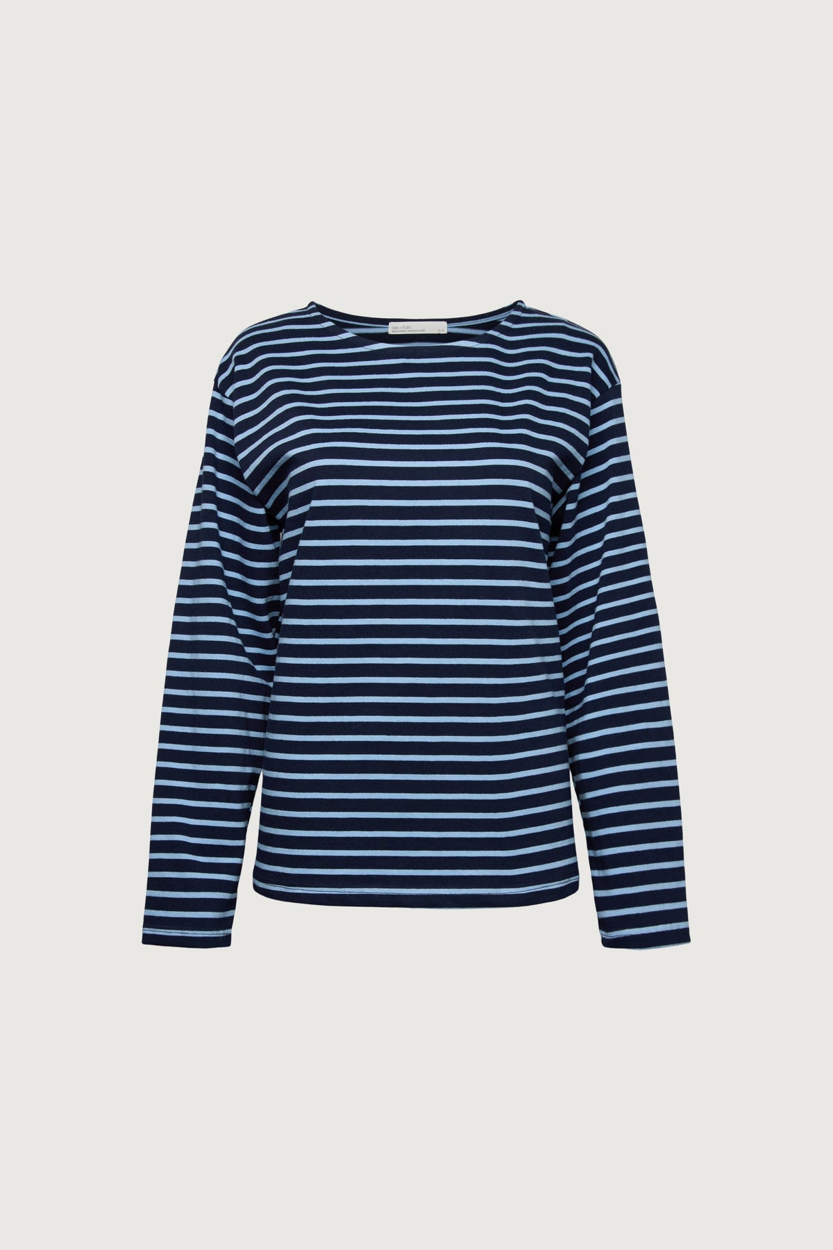 RELAXED STRIPED BOAT NECK TOP