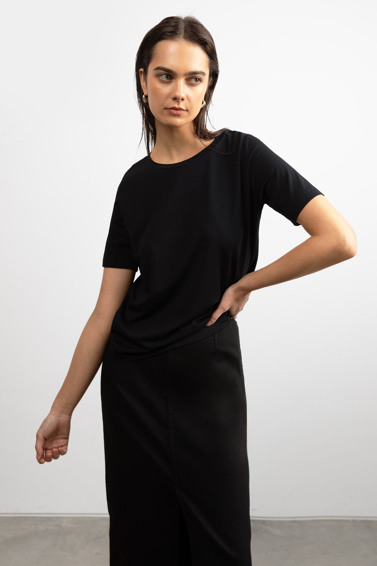 COTTON MODAL CREWNECK T-SHIRT