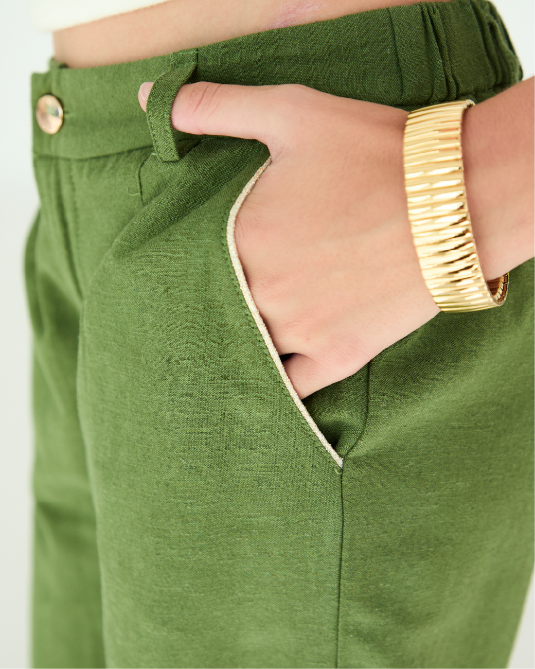 Girl Yves Pants - Moss