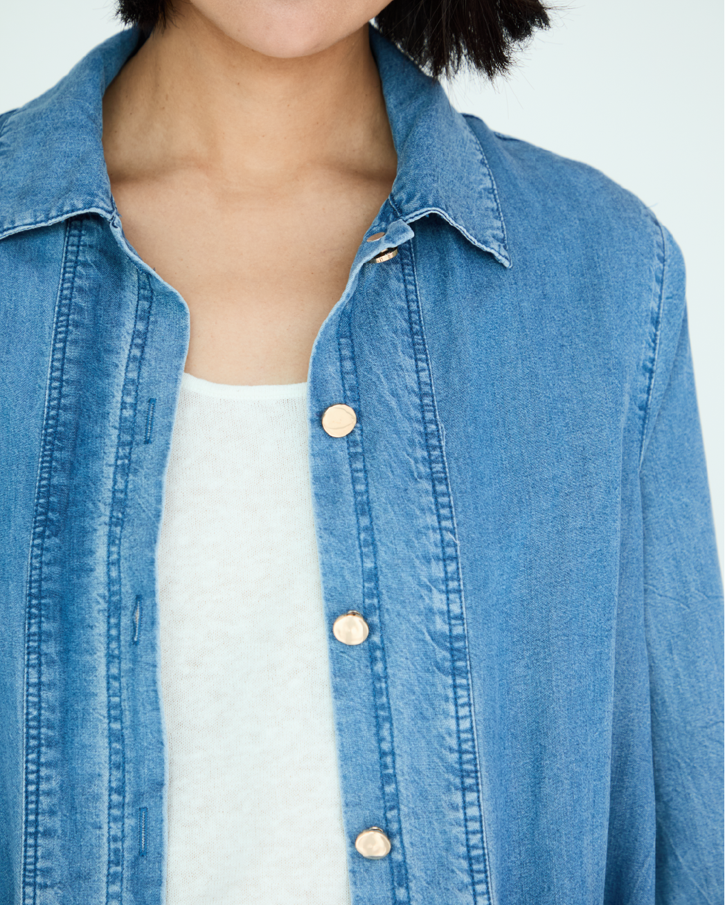 Yves Jacket - Medium Blue Chambray