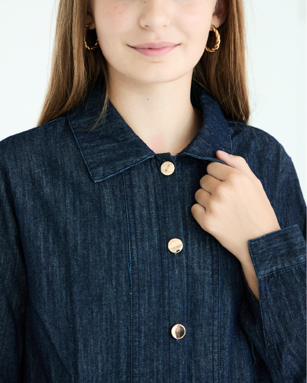 Girl Yves Jacket - Dark Chambray