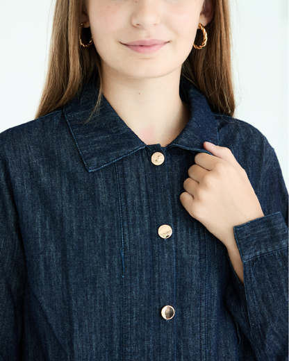 Girl Yves Jacket - Dark Chambray