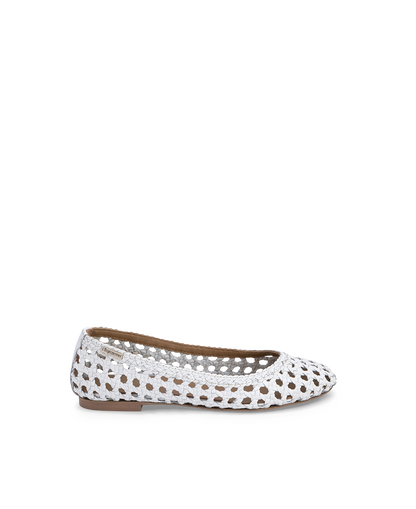 Ziggy Ballerina Flats - White