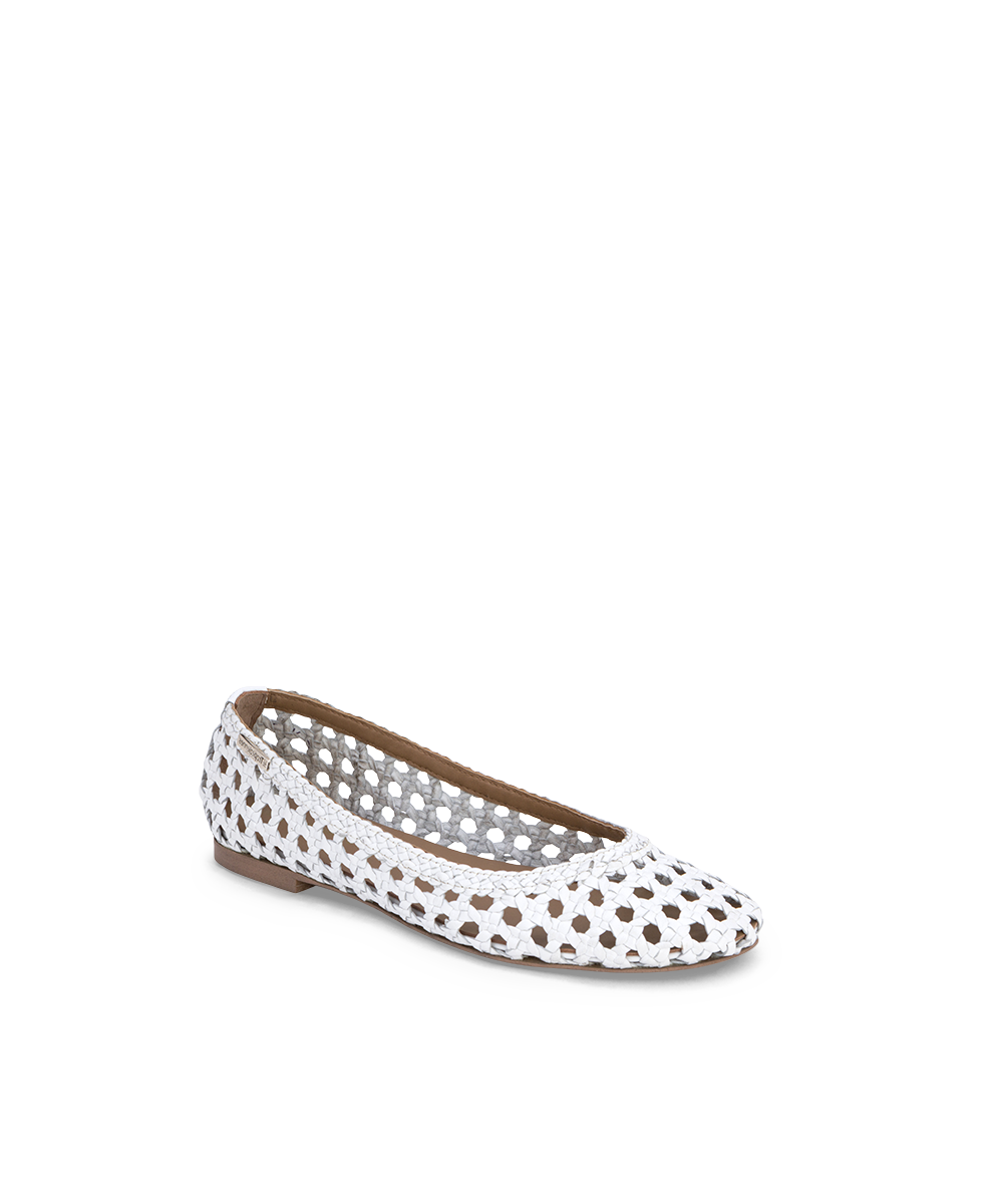 Ziggy Ballerina Flats - White