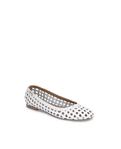 Ziggy Ballerina Flats - White