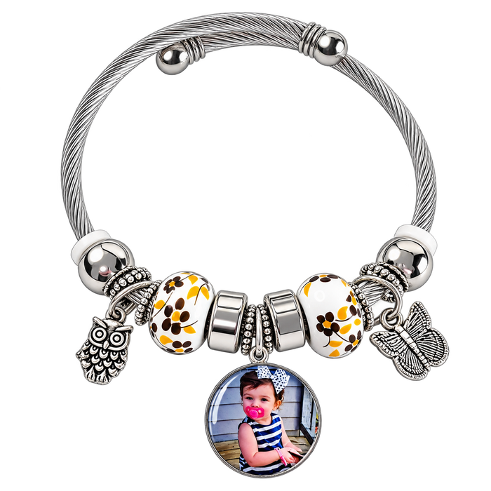 A Memory to Wear | Personalized Photo Charm Bracelet