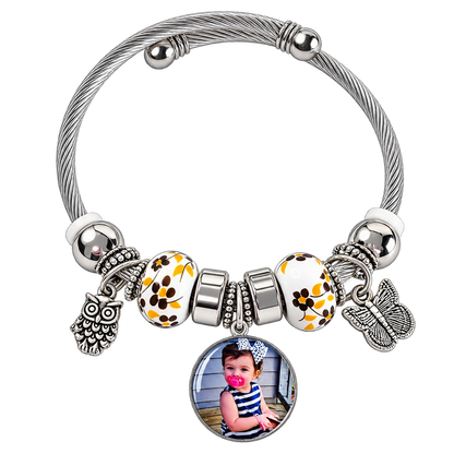 A Memory to Wear | Personalized Photo Charm Bracelet