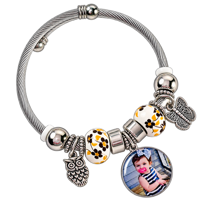 A Memory to Wear | Personalized Photo Charm Bracelet