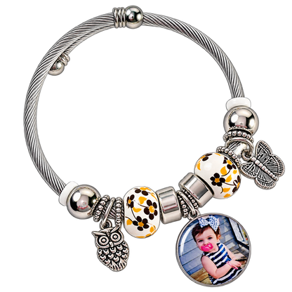 A Memory to Wear | Personalized Photo Charm Bracelet