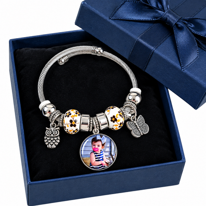A Memory to Wear | Personalized Photo Charm Bracelet