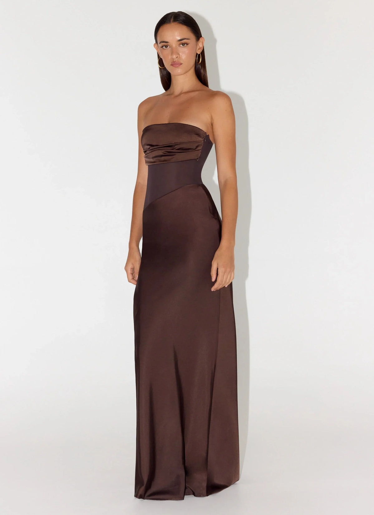 Champagne Skies Maxi Dress Chocolate