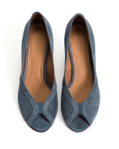 Alania Calf Suede Denim Blue - Anonymous Copenhagen