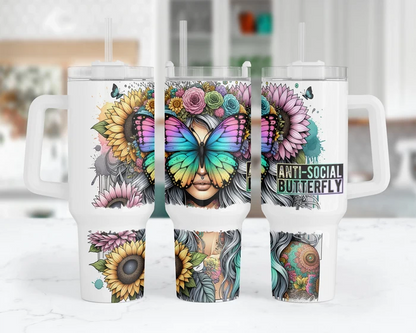 Anti Social Butterfly | 40 oz Tumbler