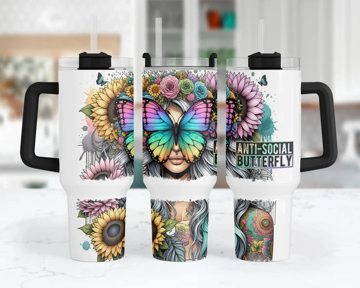 Anti Social Butterfly | 40 oz Tumbler