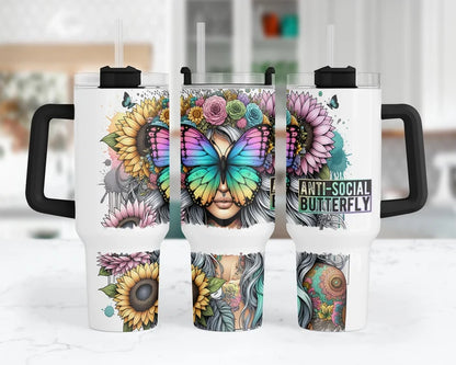 Anti Social Butterfly | 40 oz Tumbler