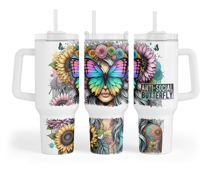 Anti Social Butterfly | 40 oz Tumbler