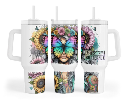 Anti Social Butterfly | 40 oz Tumbler