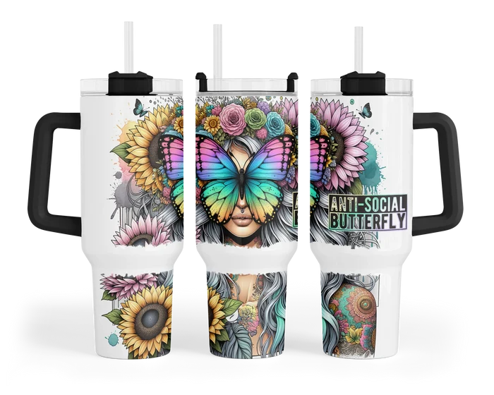 Anti Social Butterfly | 40 oz Tumbler
