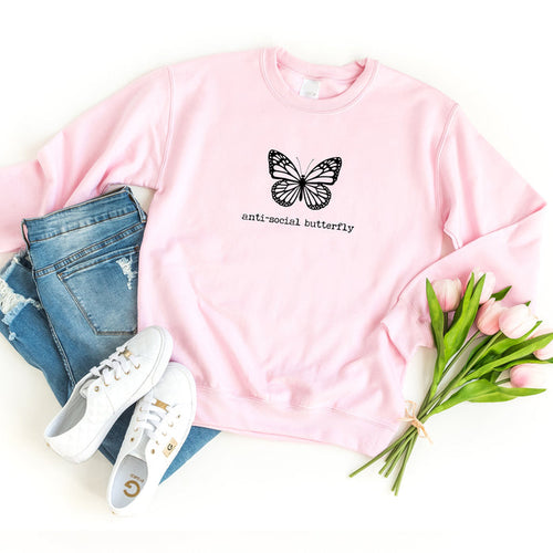 Anti-Social Butterfly crewneck sweatshirt