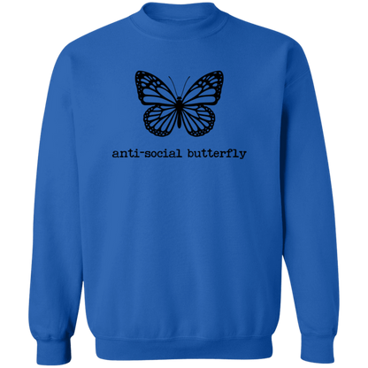 Anti-Social Butterfly crewneck sweatshirt in Royal
