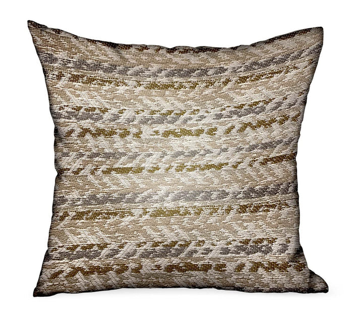 Antique Zane Brown Dobby Luxury Outdoor/Indoor Throw Pillow - Plutus Brands