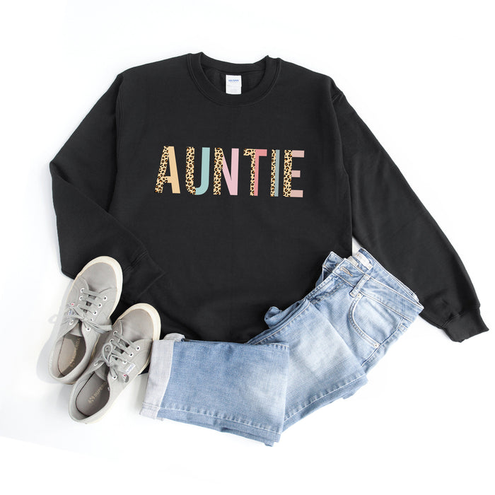Auntie Pastel Color Block crewneck sweatshirt