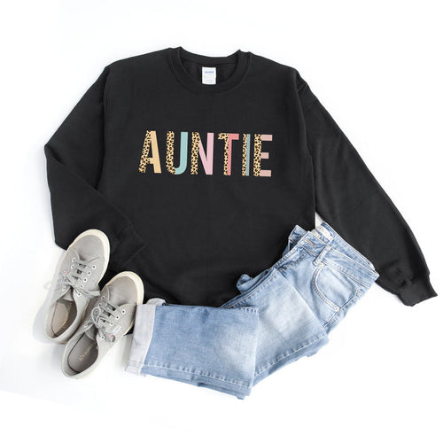 Auntie Pastel Color Block crewneck sweatshirt