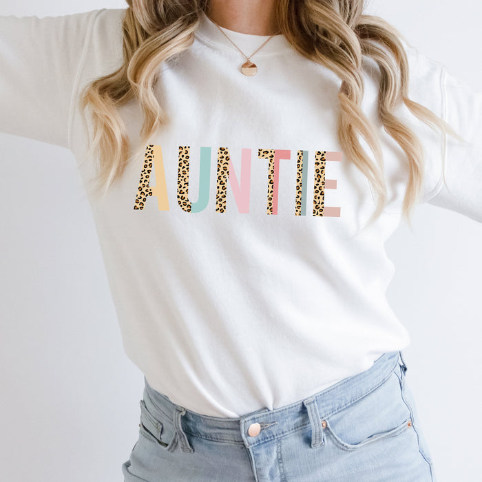Auntie Pastel Color Block crewneck sweatshirt, product photo 2