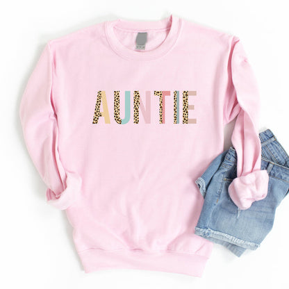 Auntie Pastel Color Block crewneck sweatshirt, product photo 3