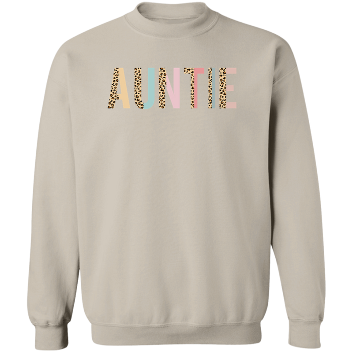Auntie Pastel Color Block crewneck sweatshirt in Sand