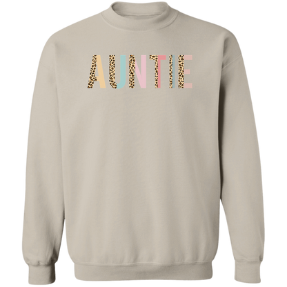 Auntie Pastel Color Block crewneck sweatshirt in Sand