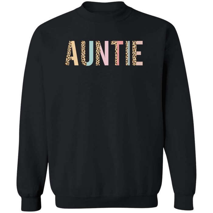 Auntie Pastel Color Block crewneck sweatshirt in Black