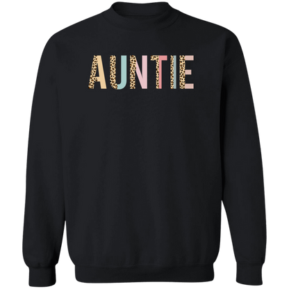 Auntie Pastel Color Block crewneck sweatshirt in Black