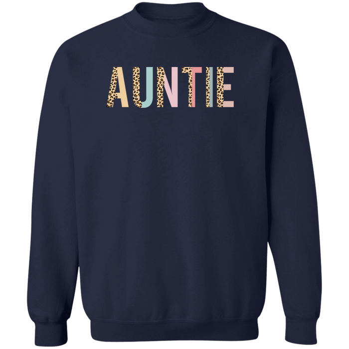 Auntie Pastel Color Block crewneck sweatshirt in Navy