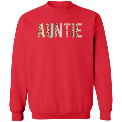 Auntie Pastel Color Block crewneck sweatshirt in Red
