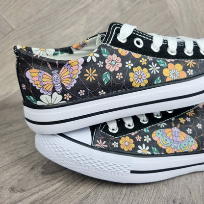 Autumn Floral Moth women sneakers