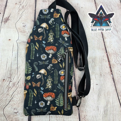 Autumn Mushrooms Mini Travel Sling Bag