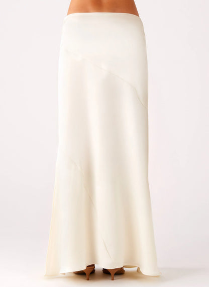Chandra Maxi Skirt Ivory
