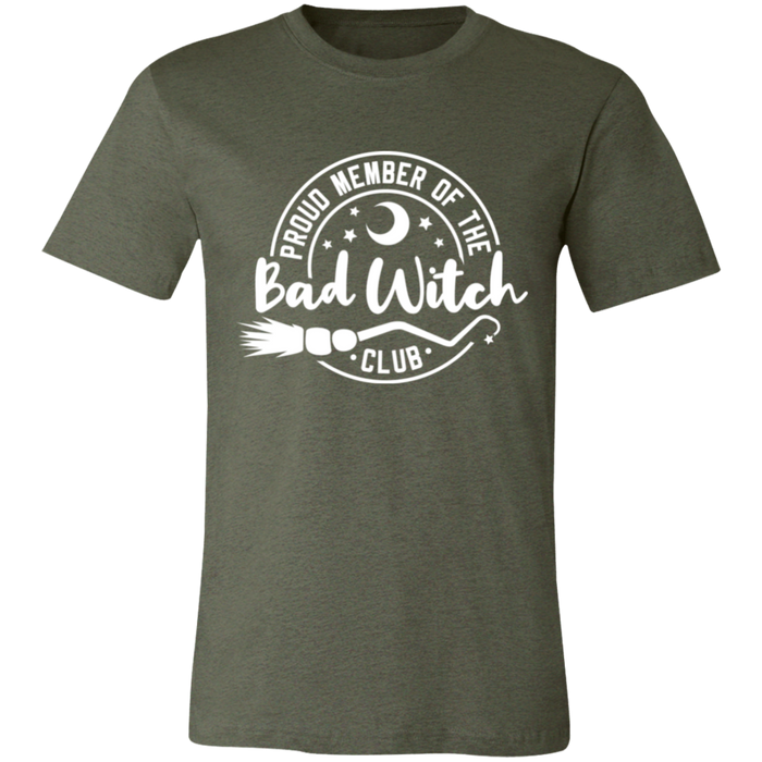 Bad Witch Club graphic t-shirt in Heather Military Green