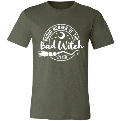 Bad Witch Club graphic t-shirt in Heather Military Green