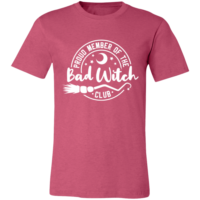Bad Witch Club graphic t-shirt in Heather Raspberry