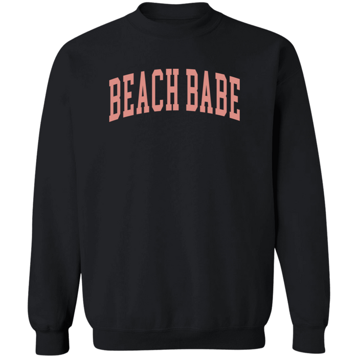 Beach Babe Varsity crewneck sweatshirt in Black